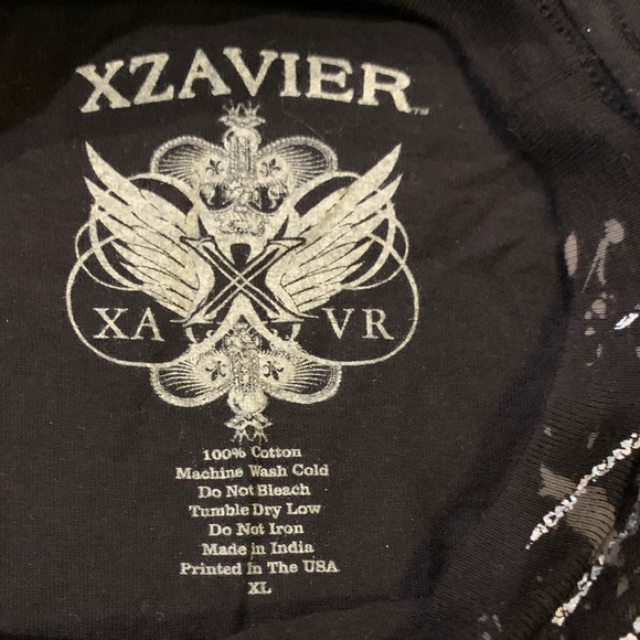 Vintage Xavier Black Angel Graphic Tee - Picture 2 of 4